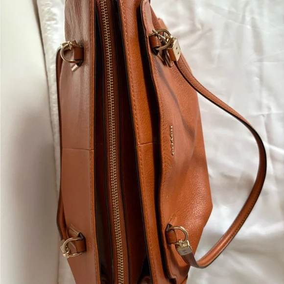 Coach Brown Leather Tote Bag - Picture 6 of 11